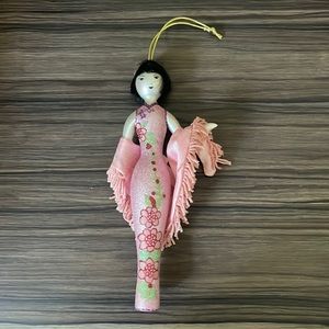 Vintage Asian japanese doll ornament collectible